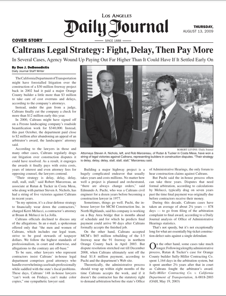 Caltrans Legal Strategy